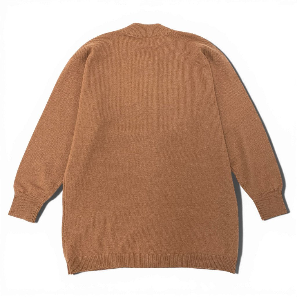43l25《美品》 BALLANTYNE バランタイン ピュアカシミヤ 100％ 金ボタン カーディガン サイズ4 茶系 PURE CASHMERE スコットランド製t18r