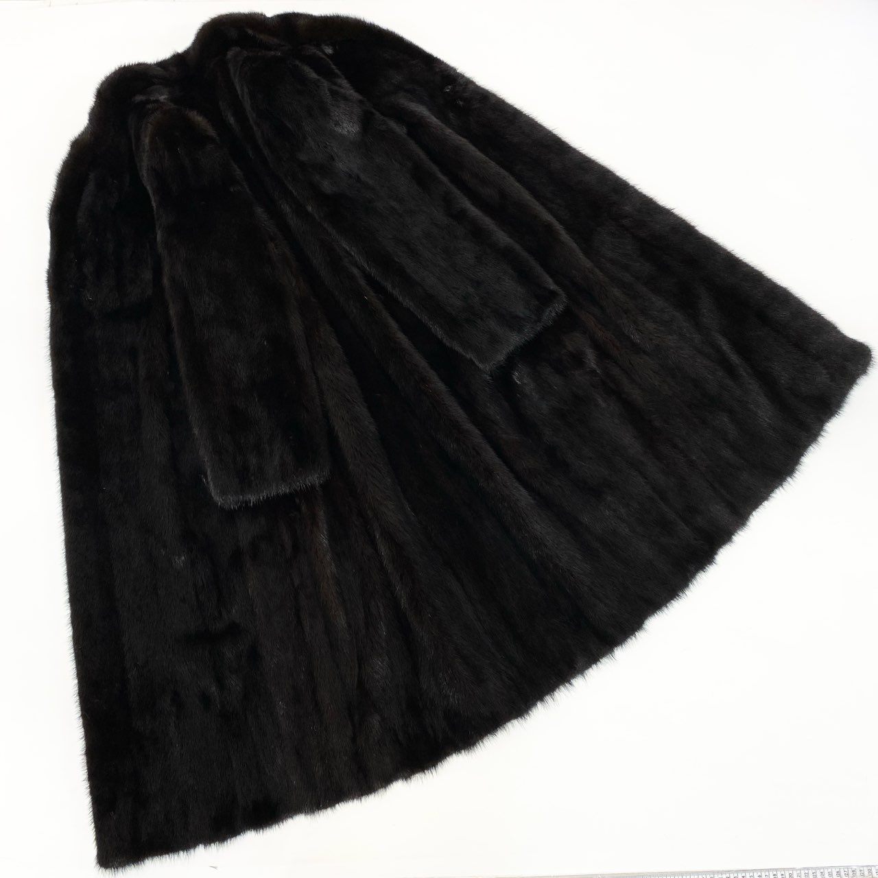 39k1 Arianna アリアンナ マホガニーミンク 110cm 超ロングコート 13 L相当 ダークブラウン 本毛皮 最高級 リアルファー MINK FUR 裏地花柄刺繍t18r