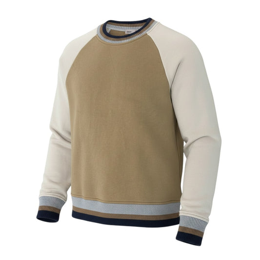 78b5【美品】HERNO ヘルノ ラグランスリーブ スウェット トレーナー トップス 50サイズ ブラウン系 コットン100％ メンズ 男性用u02t