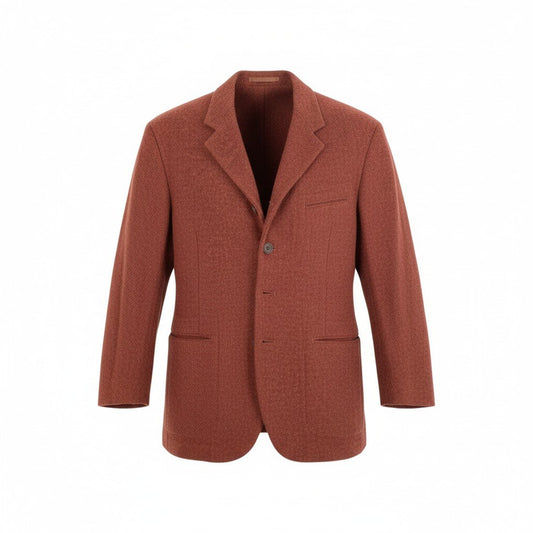 76k21 Paul Smith LONDON ポールスミス ツイードジャケット アンコンジャケット 秋冬 メンズ 紳士服 L テラコッタ系 ウール100％u02t