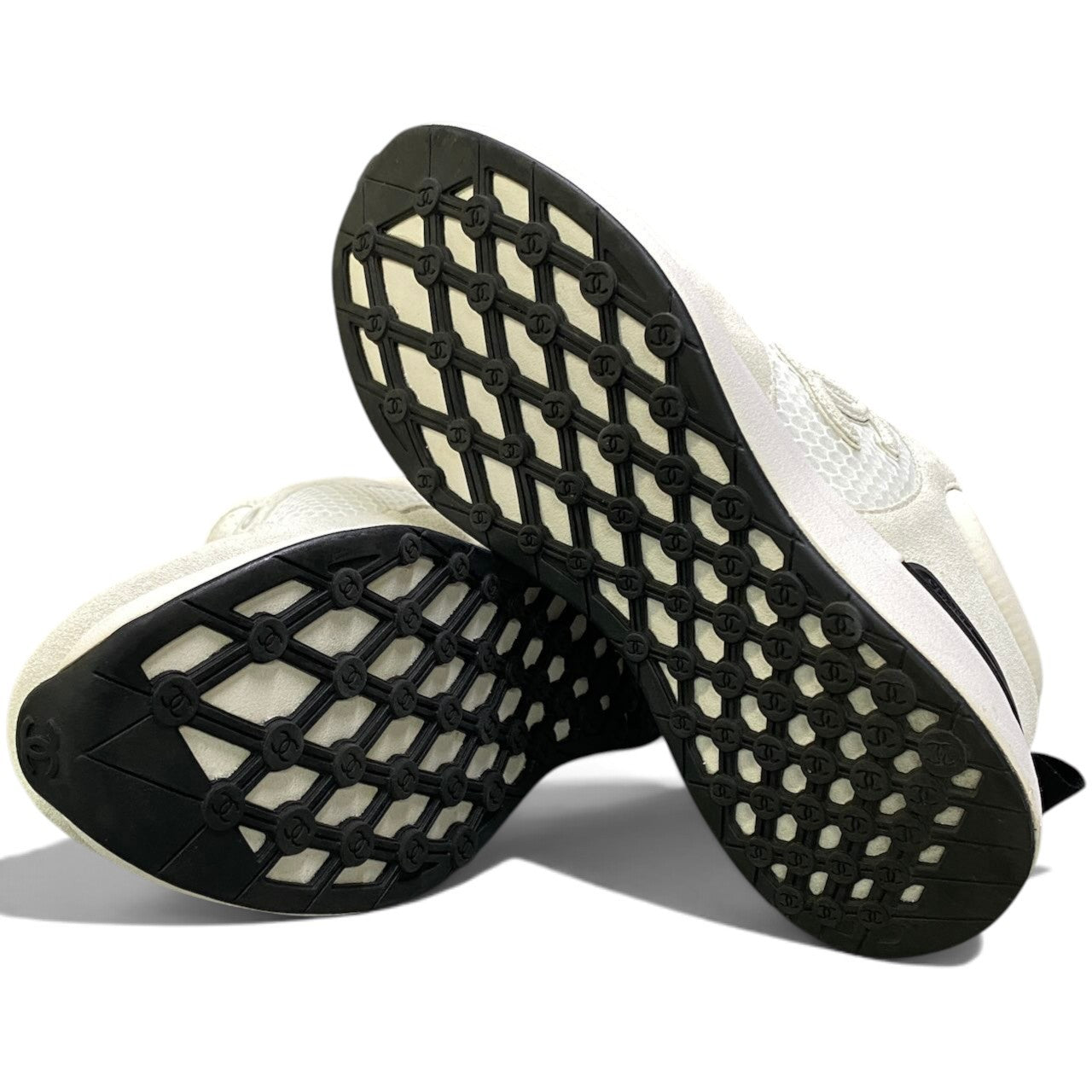 h29《美品》 CHANEL シャネル 22SS CCロゴ テニス スニーカー CC Logo Tennis Sneakers G38800 size 36 ホワイト 箱有t18r