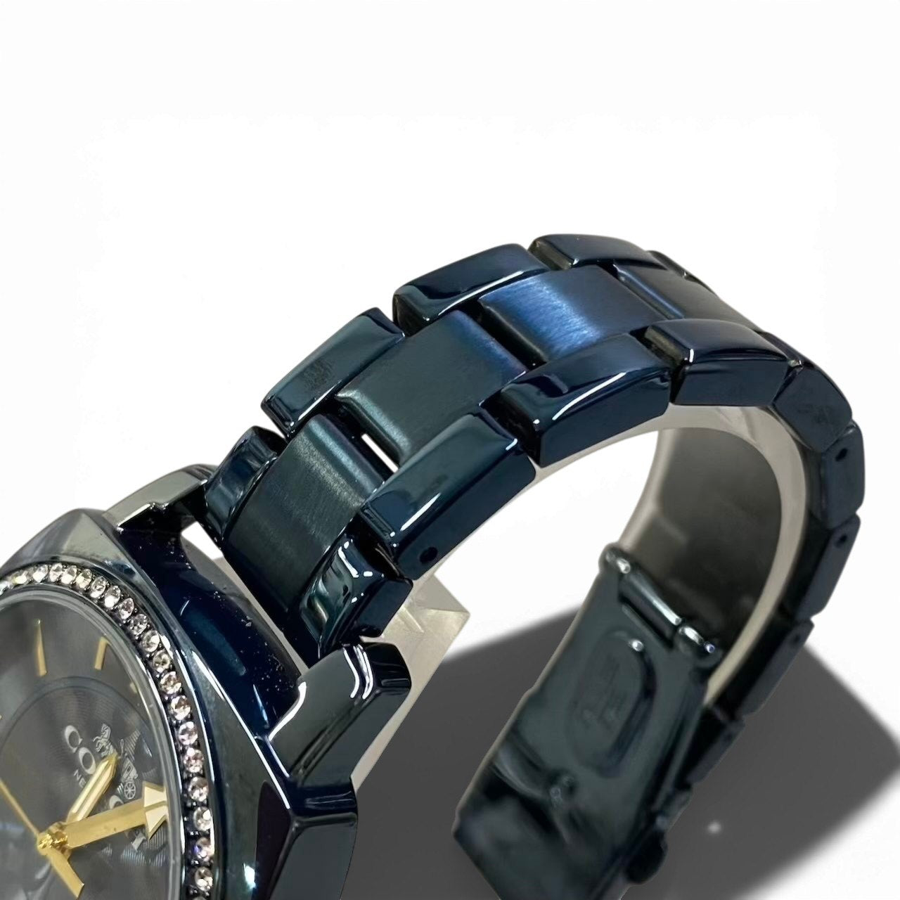 c23 《稼働品》 COACH コーチ BOYFRIEND ボーイフレンド 腕時計 34mm メタリックブルー レディース ウォッチt18r