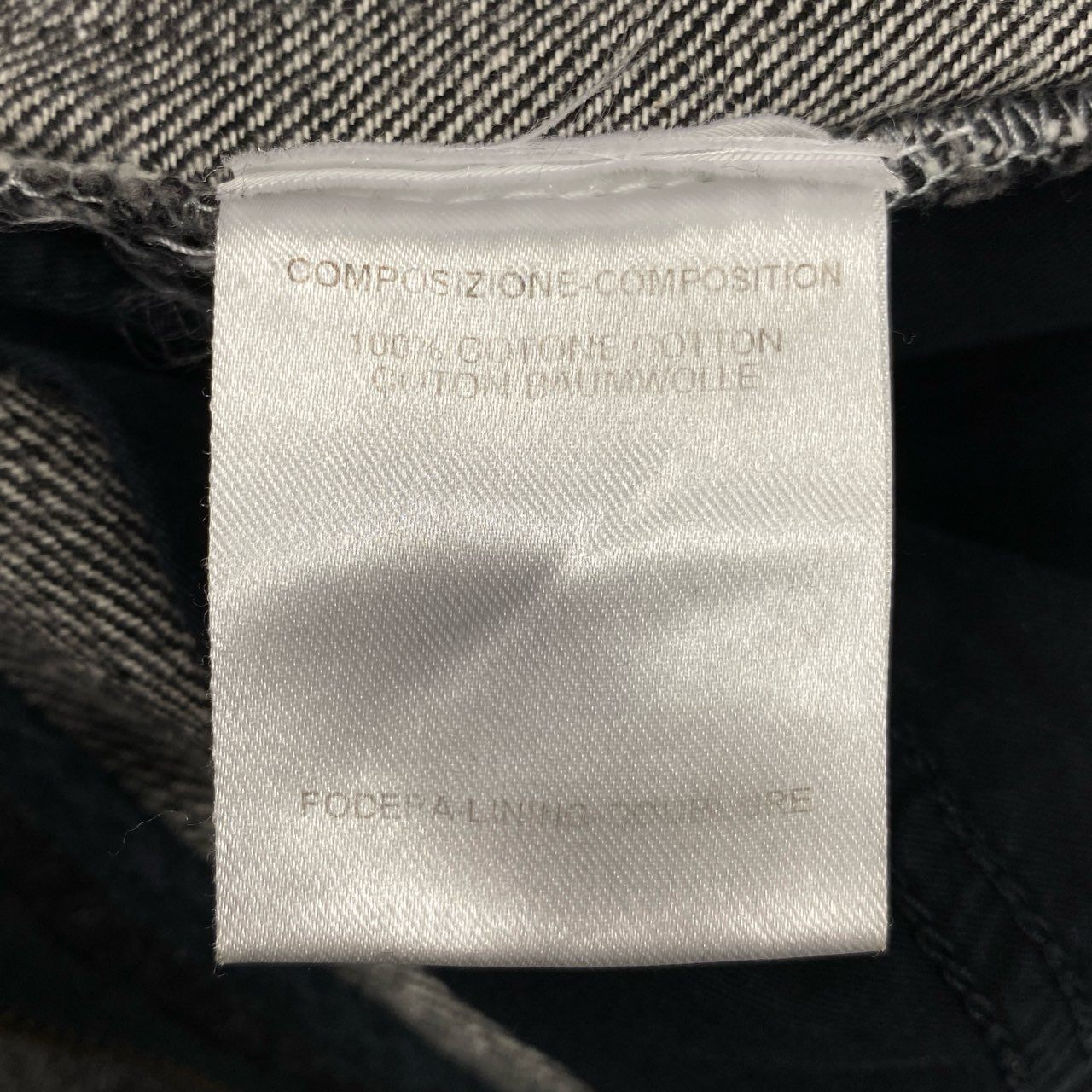 56a14 Yves Saint Laurent イブサンローラン YSLロゴ バックポケット デニムパンツ ジーンズ サイズ44 ブラック メンズ ボトムk02i