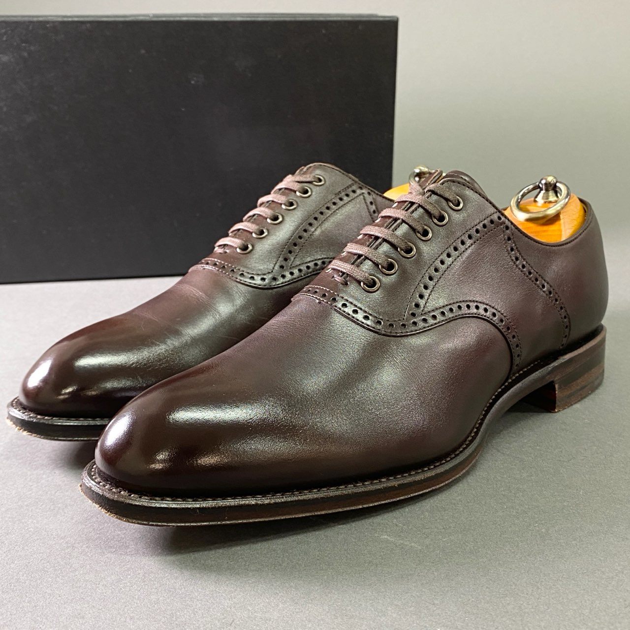 2a27 THE MASTER REGAL マスター リーガル サドルシューズ 02AL 24cm ダークブラウン 純正シューツリー付 外ハトメ ビジネス フォーマル 箱有