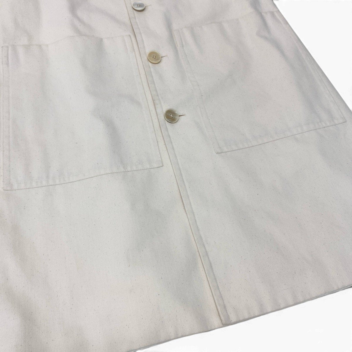 Ef25 JIL SANDER ジルサンダー 2020ss バックプリント シャツコート JSMQ430947 サイズ44 オフホワイト コットン100％ レディースo07t