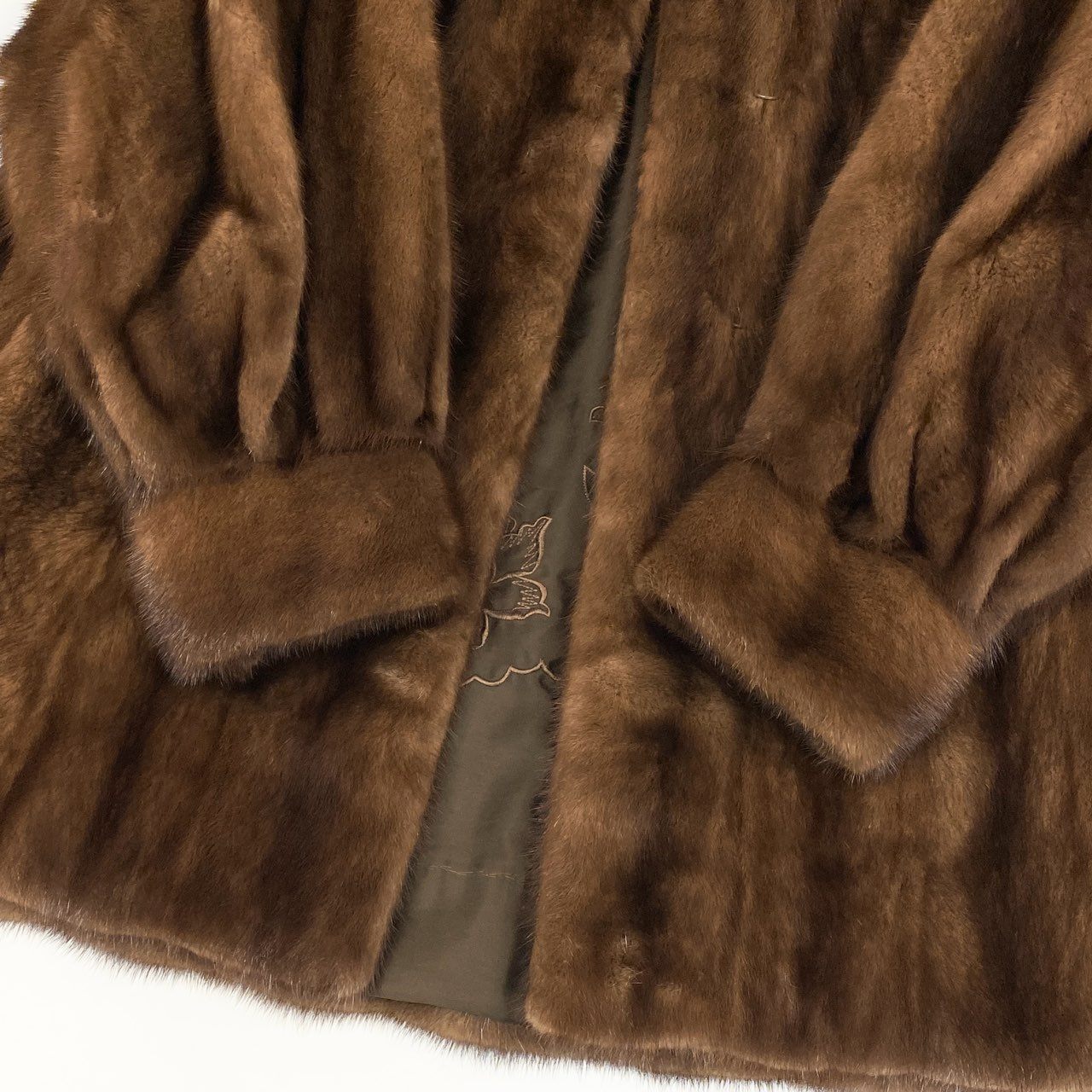 72a27 SAGA MINK サガミンク 銀サガ デミバフミンク ロングコート サイズ15 ブラウン 最高級本毛皮 Mink Fur Long Coatt18r
