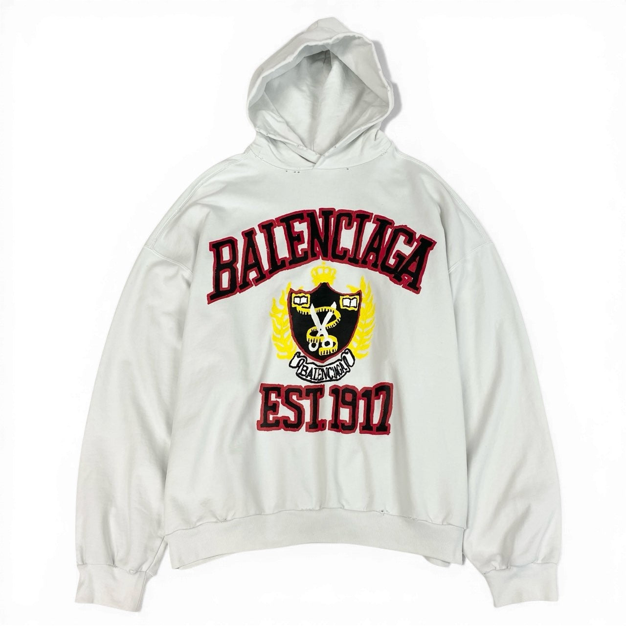 む*し様 Balenciaga ダメージ加工 フード付きパーカー d7 BALENCIAGA バレンシアガ ダメージ加工 フードパーカー 2022 デムナ