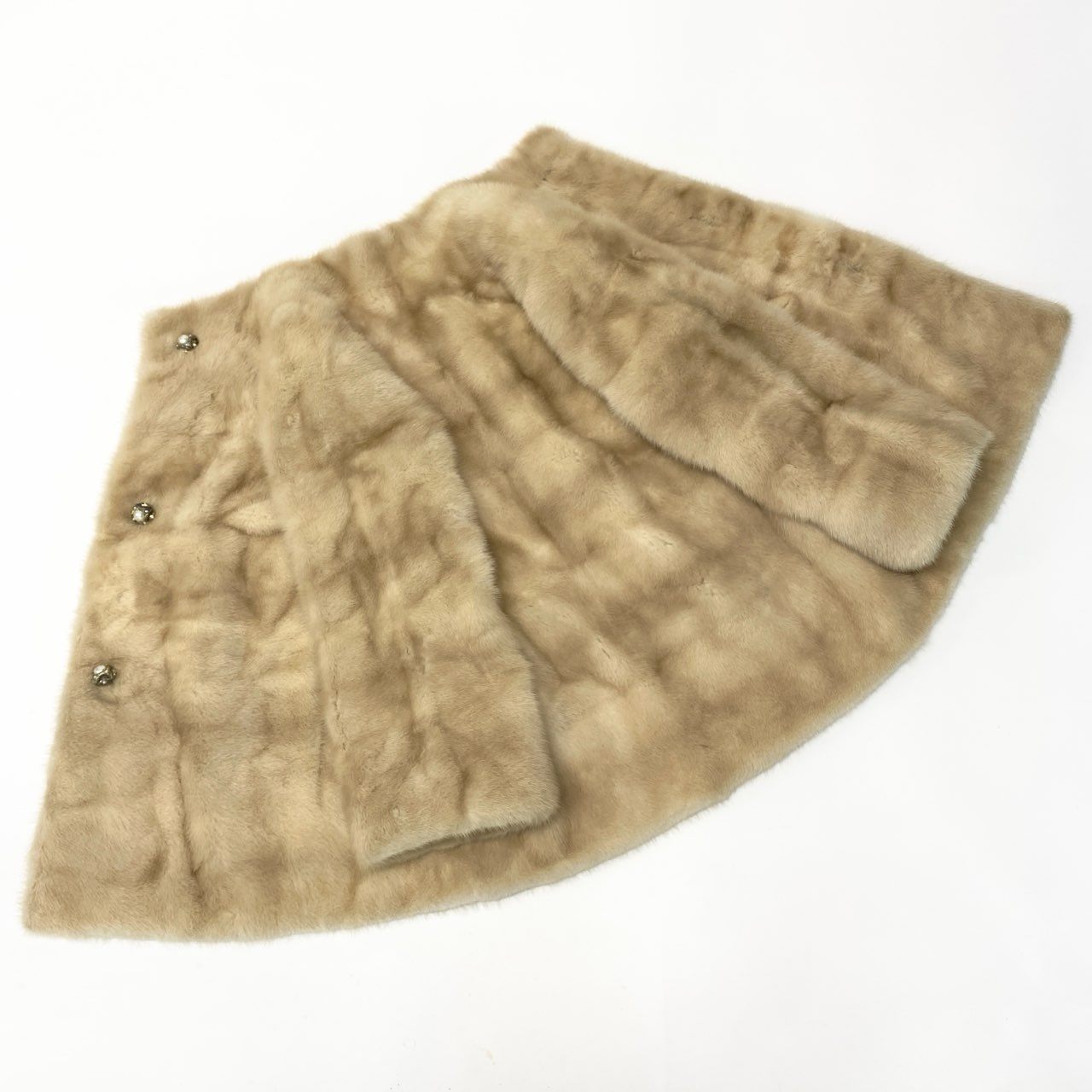 51c14 パールミンク ファーコート サイズF ホワイト 本毛皮 Pearl Mink Fur Coat リアルファー 毛質◎t18r