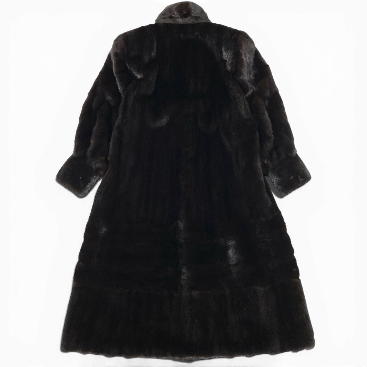 14a15 SAGA MINK ROYAL サガミンクロイヤル 金サガ マホガニーミンク 超ロングコート サイズF ダークブラウン 最高級毛皮 Mink Fur Coatt18r