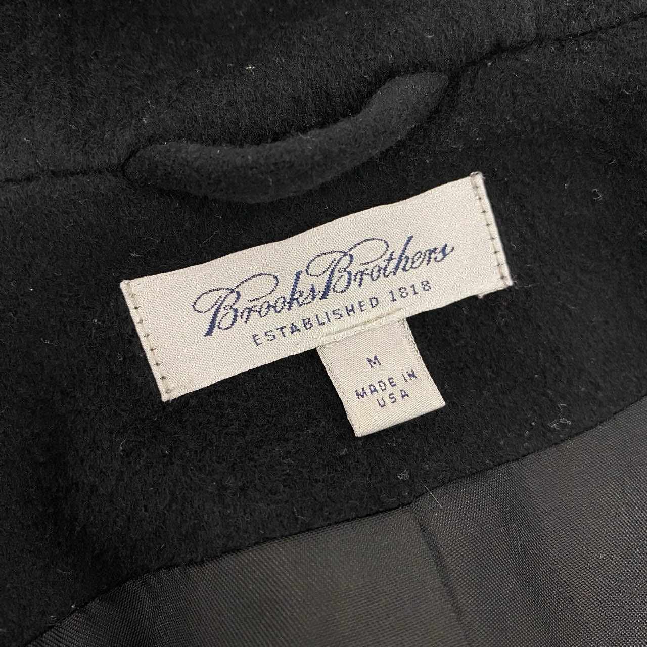 74k4 Brooks Brothers ブルックスブラザーズ USA製 フーデッド ロングコート アウター フーディ 米国製 Mサイズ ブラック ウール レディースo07t