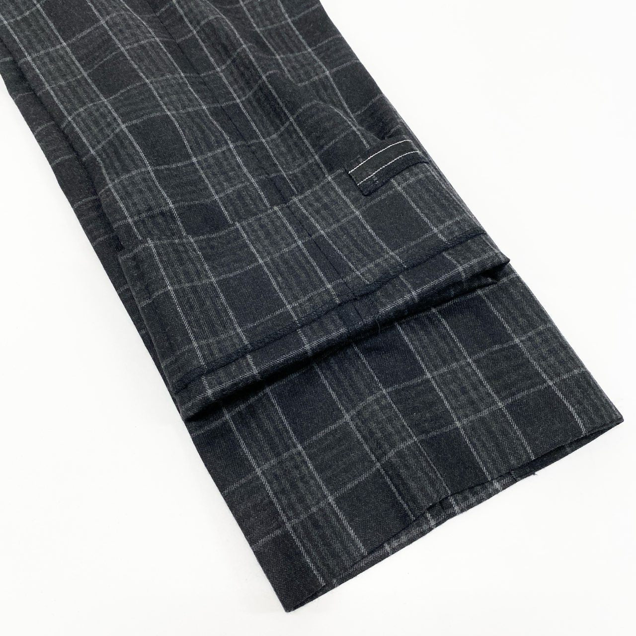 4k23 GINZA Global Style 銀座グローバルスタイル 英国製生地 JOHN FOSTER セットアップスーツ シングル 2B チェック柄 メンズ 紳士服 ダークグレー ウールu02t