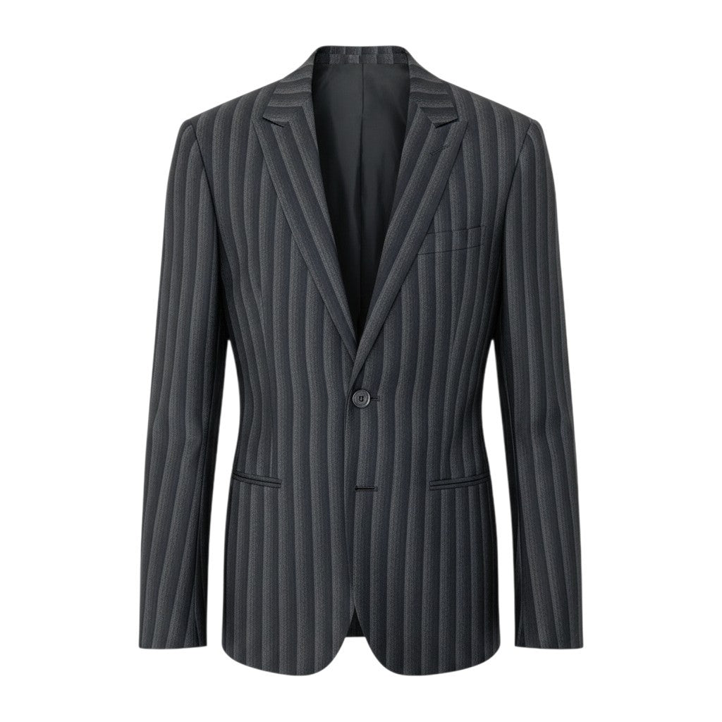 13f15 Dior HOMME ディオール オム 2004年AW エディ期 グラデーションストライプ テーラードジャケット サイズ46 ブラック グレー ウール100％ メンズ 紳士服u02t