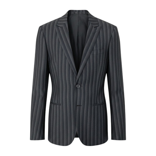 13f15 Dior HOMME ディオール オム 2004年AW エディ期 グラデーションストライプ テーラードジャケット サイズ46 ブラック グレー ウール100％ メンズ 紳士服u02t