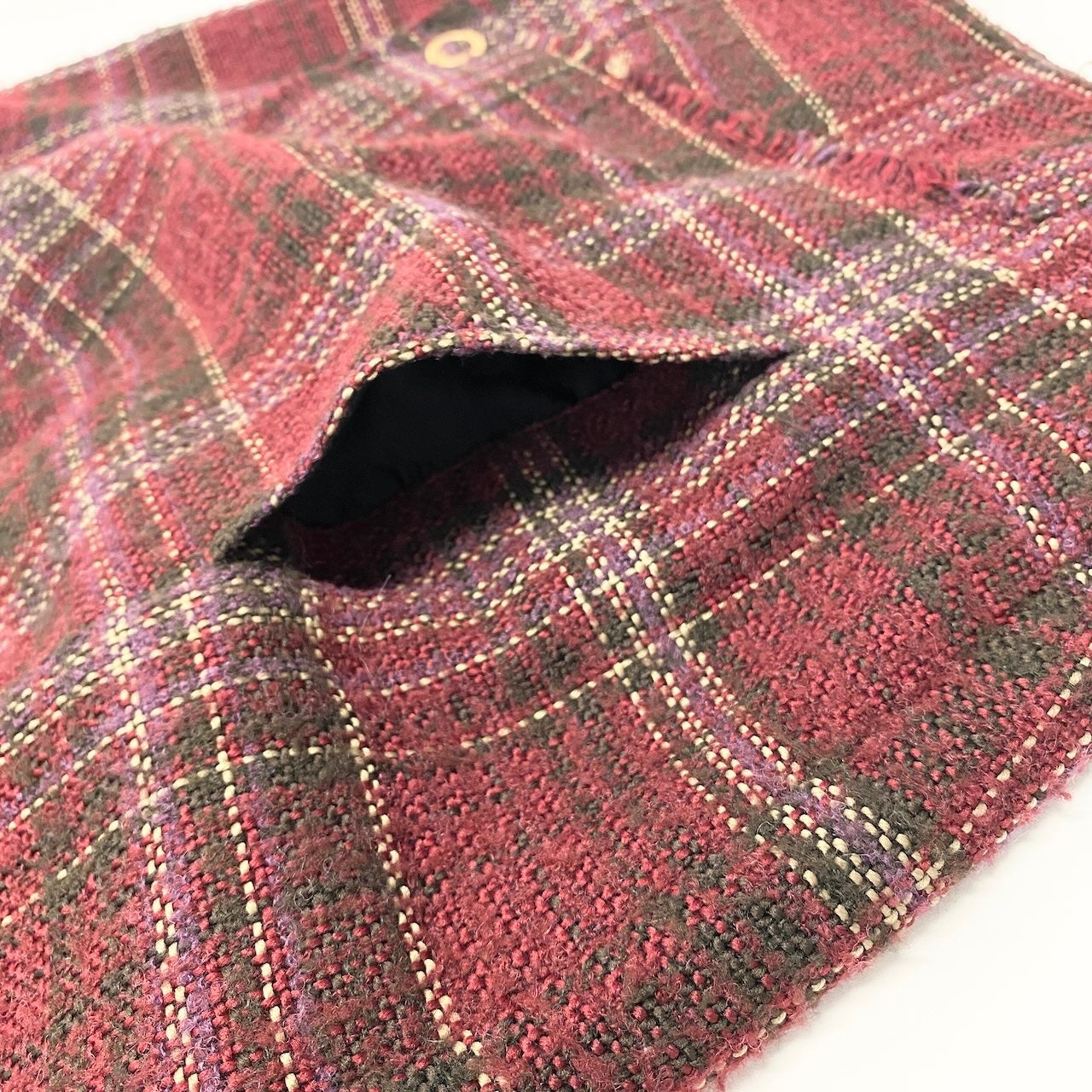 29e7 Acne Studios アクネステュディオズ ロングスカート 巻きスカート チェック柄 FN-WN-SKIR000002 32サイズ ボルドー レディース 女性用u02t