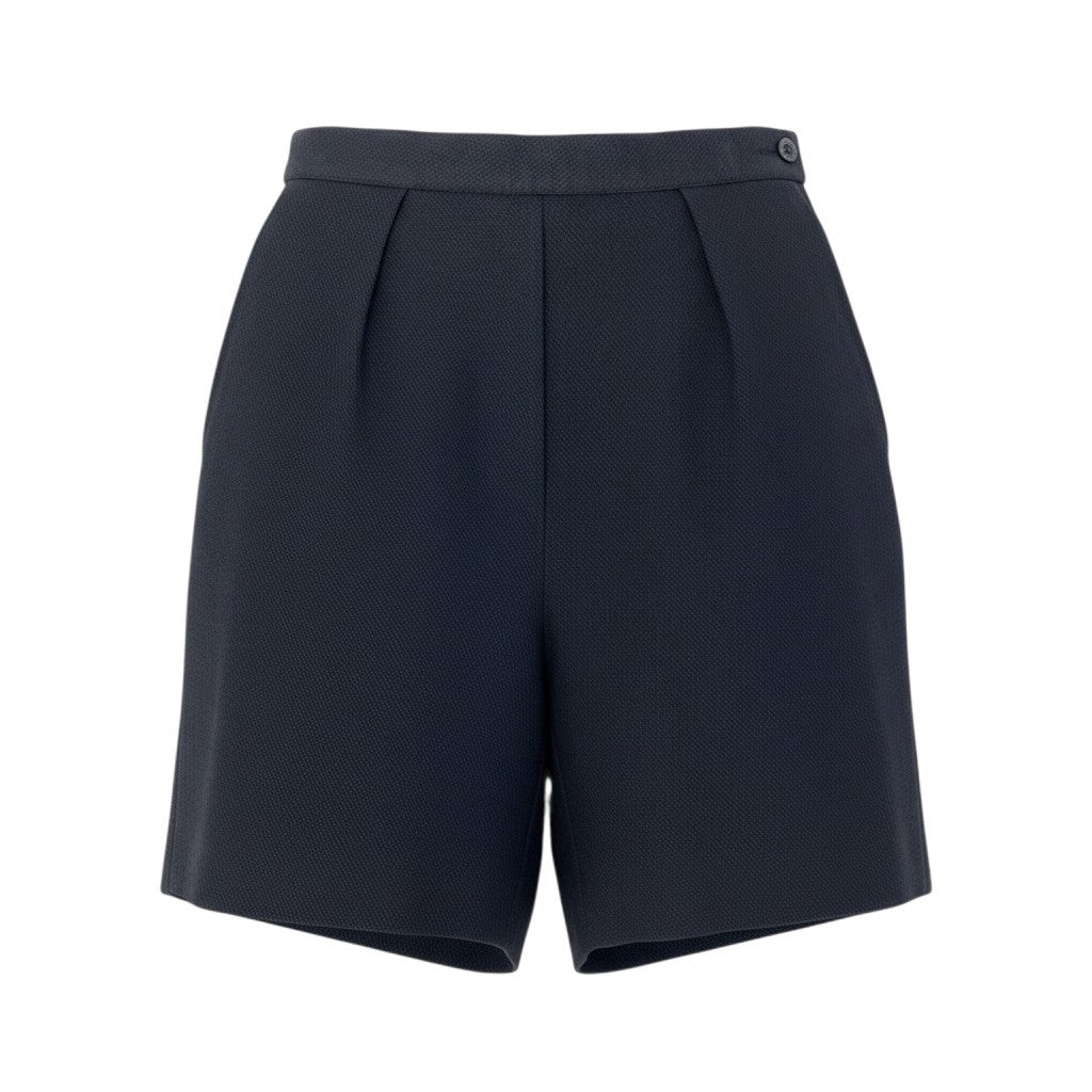 Cf9 CHANEL 1996年 ハーフパンツ ボトムス フランス製 36サイズ ブラック コットン100％ レディース 女性用u02t
