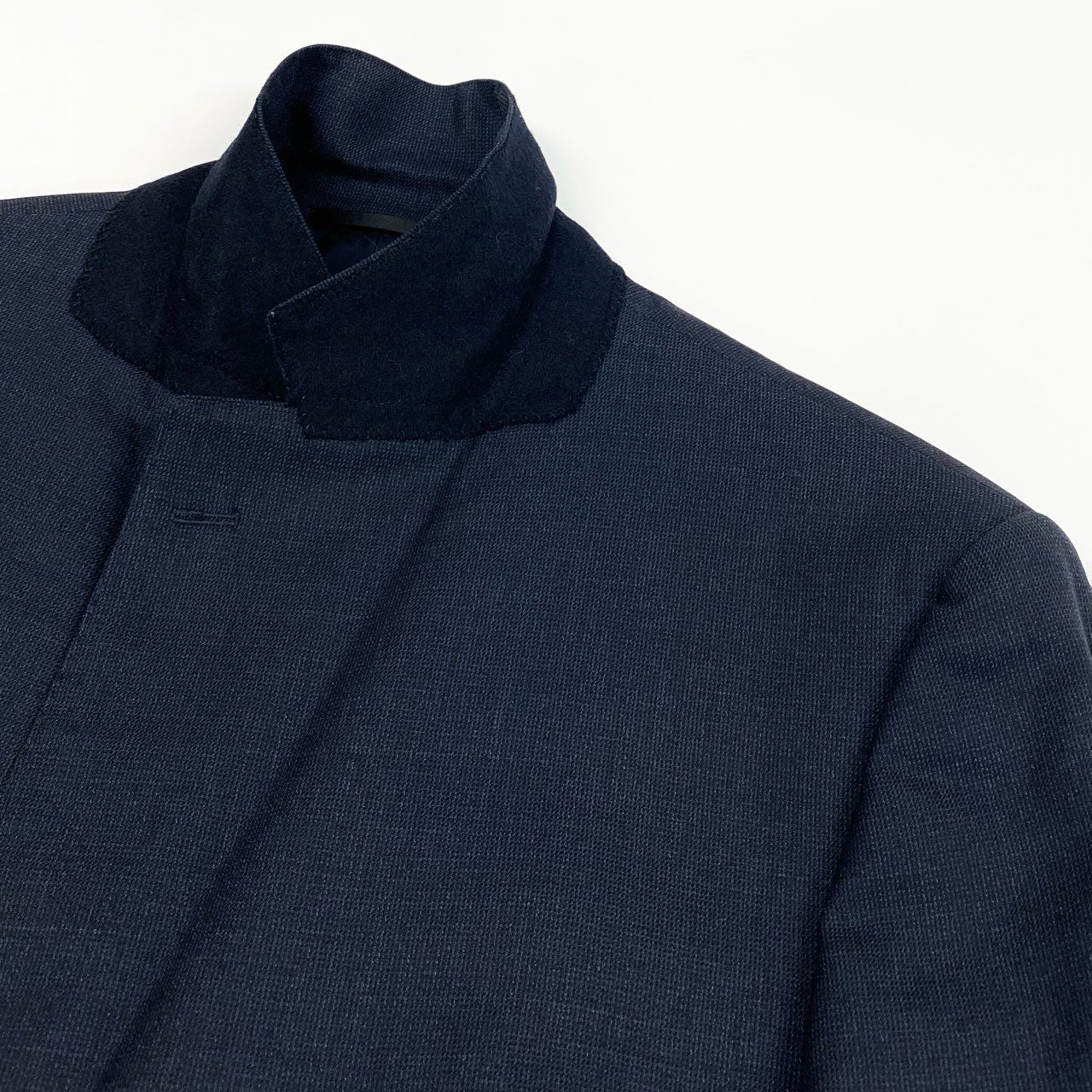 65a14 MACKINTOSH LONDON マッキントッシュ ロンドン シングルスーツ セットアップ 2B テーラードジャケット タックパンツ ビジネス フォーマル メンズ 紳士服 AB7 ネイビー ウール100％o07t