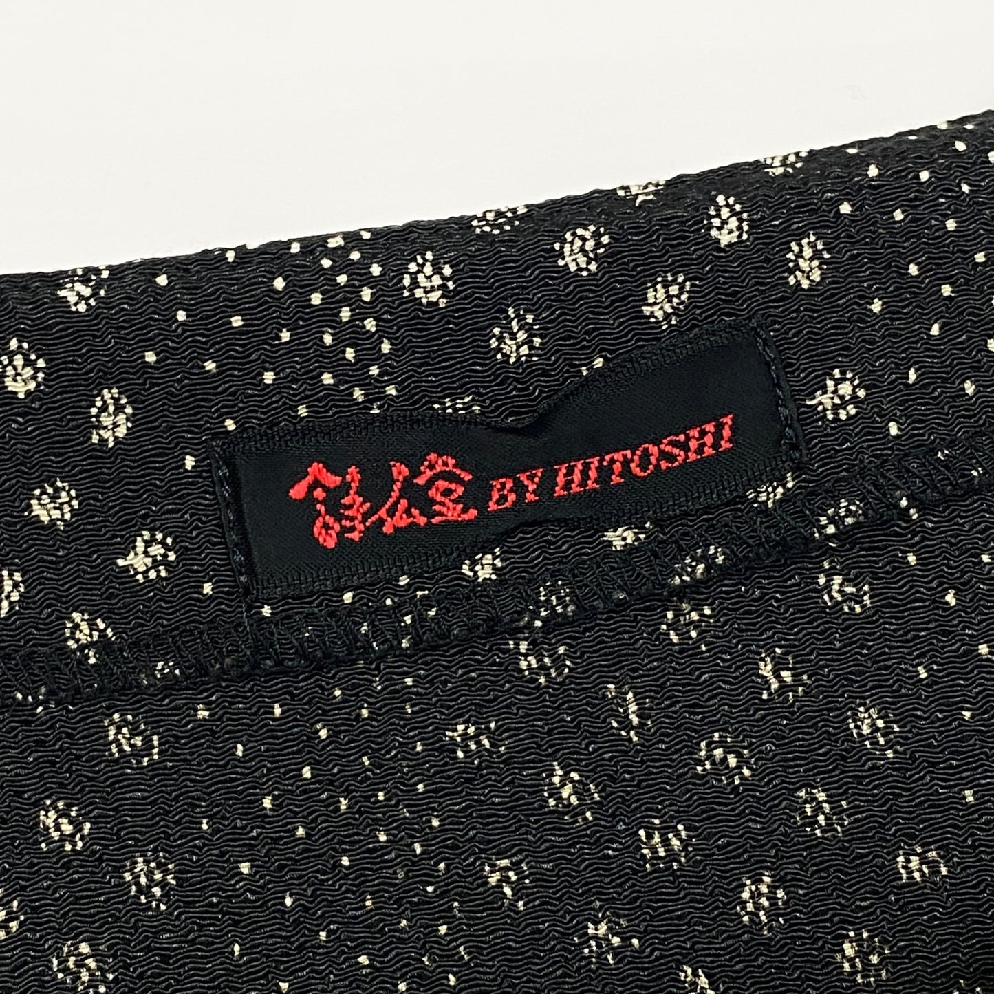 47d16 【美品】 詩仙堂 BY HITOSHI シセンドウ セットアップスカート ちりめん レイヤード風 ノーカラージャケット ラップスカート 総柄 ネイビー ポリエステル100％ レディース 女性用u02t