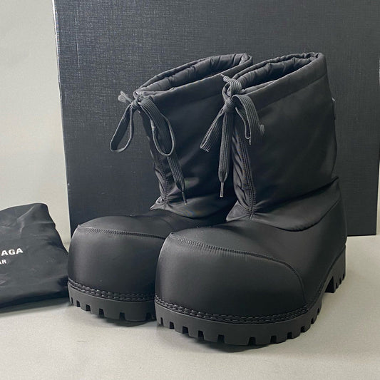6i18 BALENCIAGA バレンシアガ Alaska Boots アラスカブーツ 39/40 ブラック プラットフォーム 箱 保存袋有 SKIWEAR スノーブーツ シューズt18r