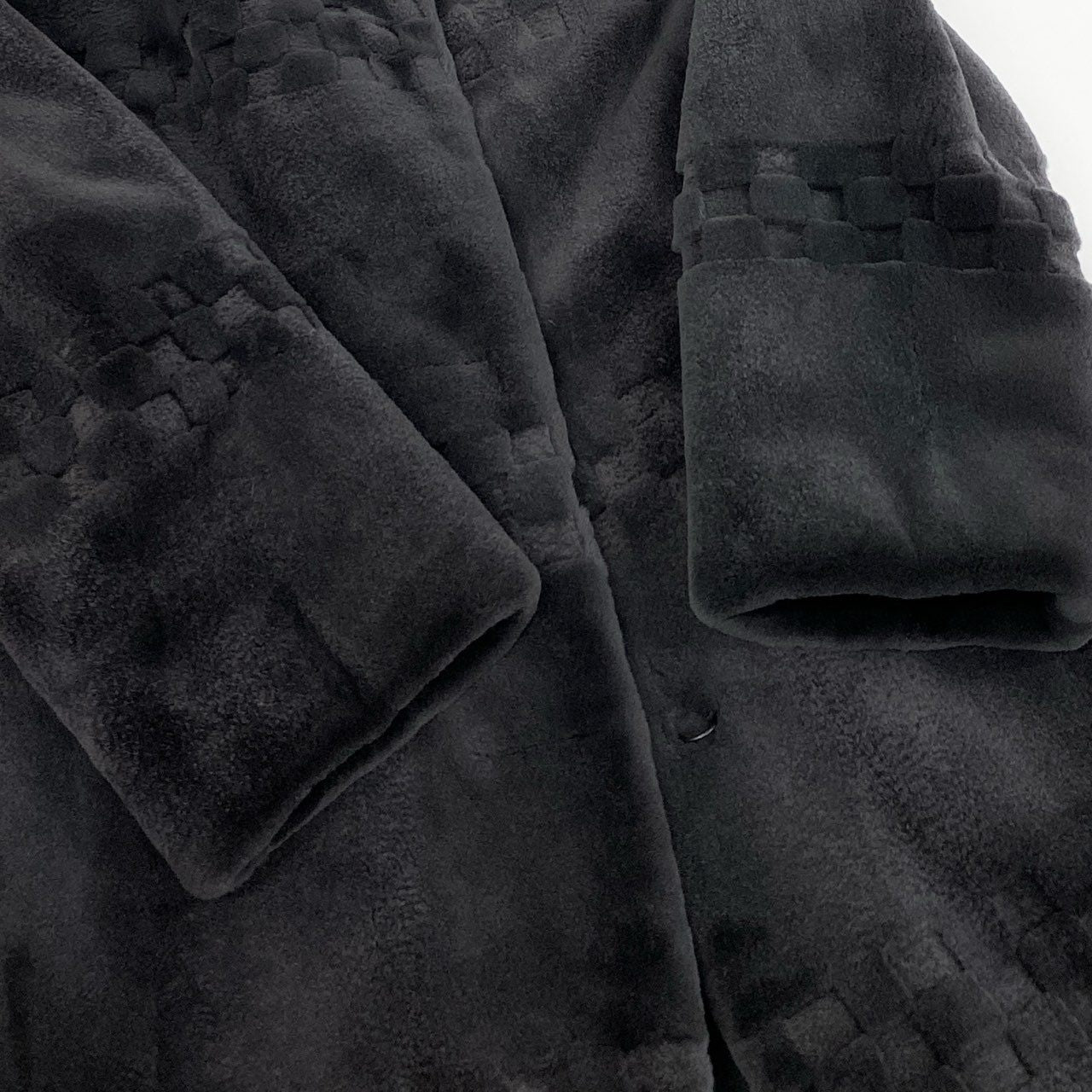 27L1 VALENTINO ヴァレンティノ SAGA MINK ROYAL サガミンクロイヤル 金サガ シェアードミンク ロングコート サイズF ダークグレー 最高級本毛皮 FUR COATt18r