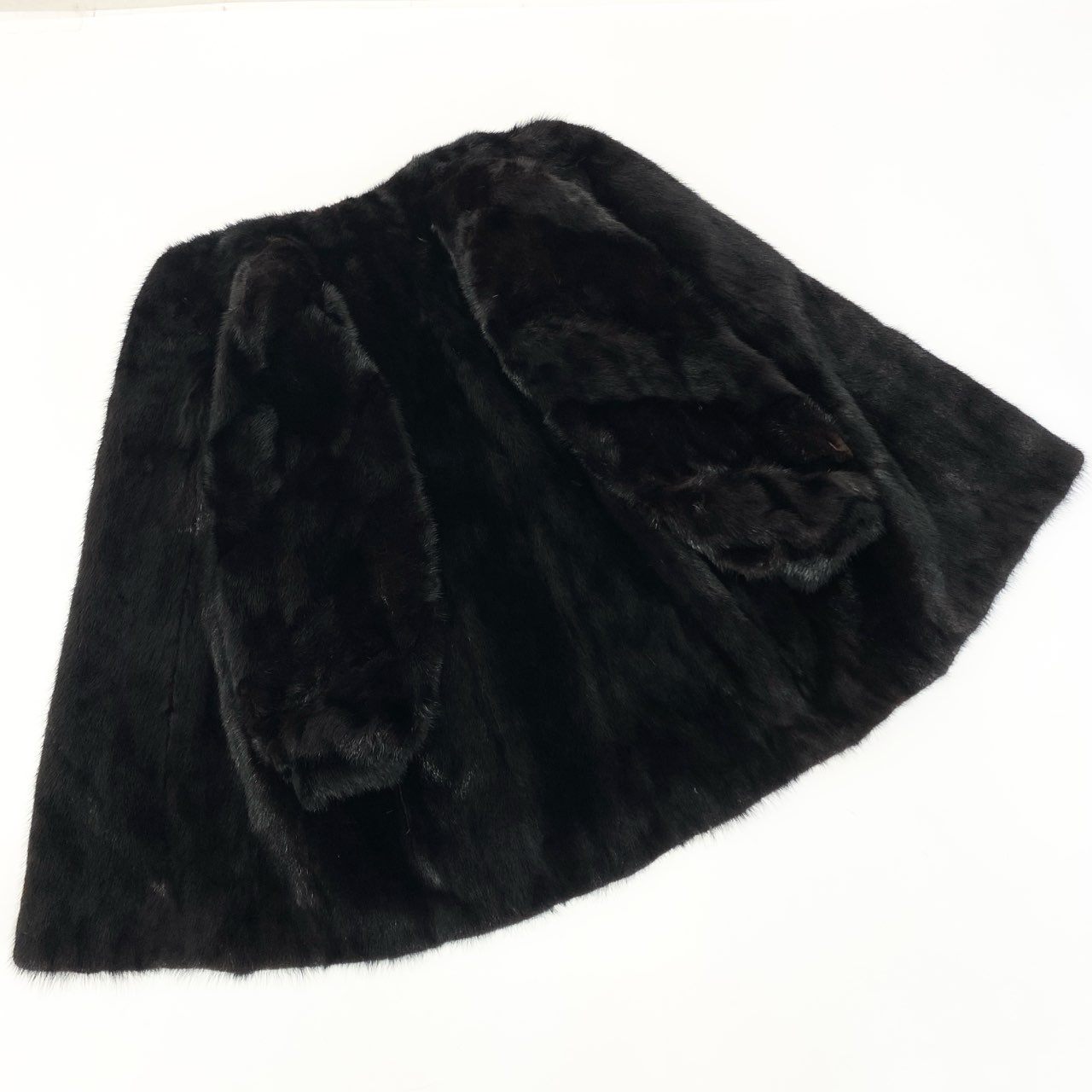 57a14 SAGA MINK サガミンク 金サガ 横段 ダークミンク ロングコート サイズ13 ダークブラウン 最高級本毛皮 Mink Fur Capet18r