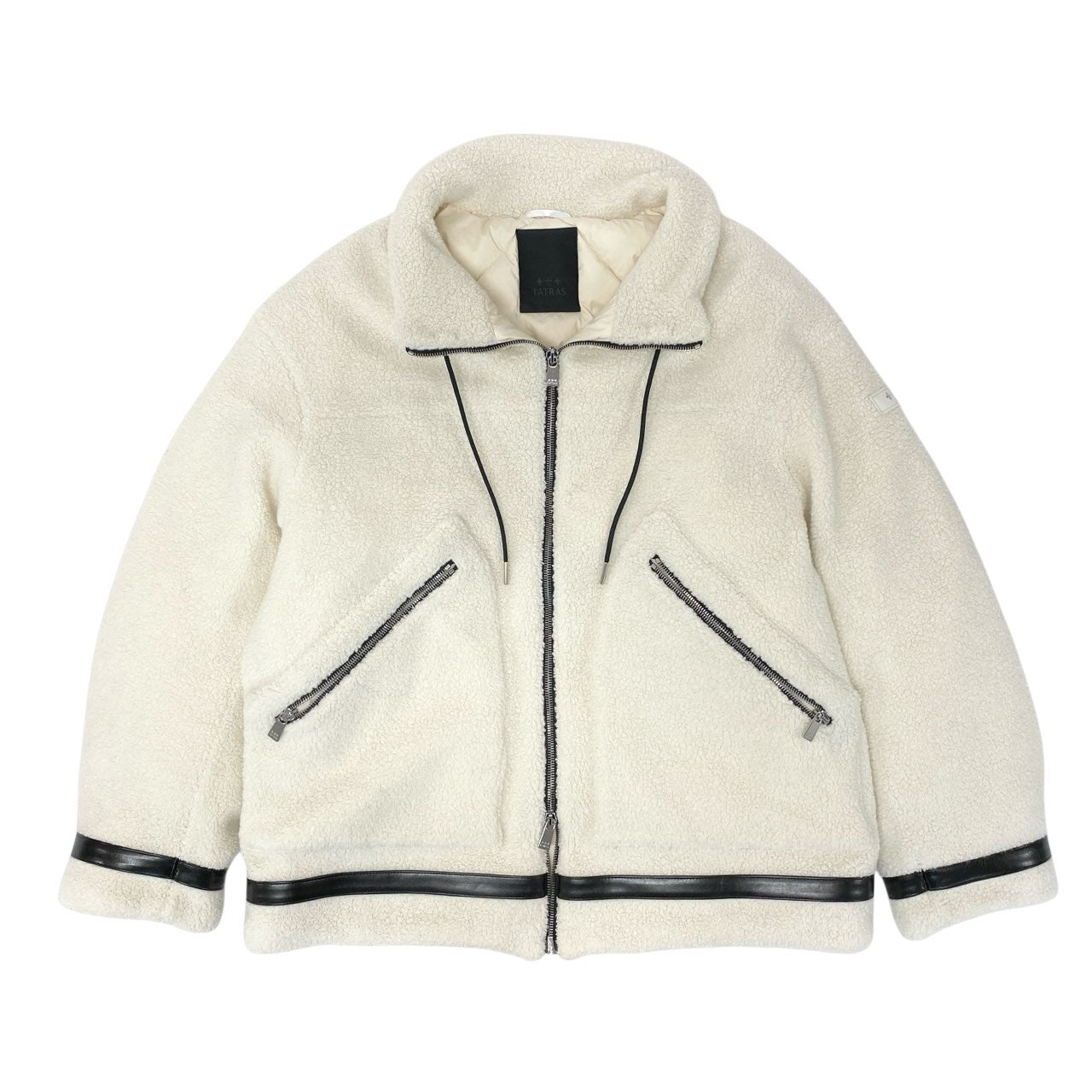 53Ⅼ2 【極備品】 TATRAS タトラス 25AW ROBOU ロボウ ボアフリースダウンジャケット ボアブルゾン  サイズ03 ホワイト メンズ 男性用 アウターk02i