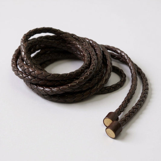 a5【美品】BOTTEGA VENETA ヴォッテガヴェネタ イントレチャート ベルト ロープベルト 編み込み ブラウン レザー 本革 レディースk02i