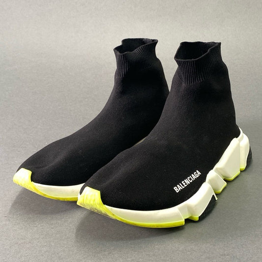 7d18 BALENCIAGA バレンシアガ SPEER TRAINER スピードトレーナー ソックススニーカー ローカットスニーカー シューズ サイドロゴ サイズ27cm ブラック メンズ
