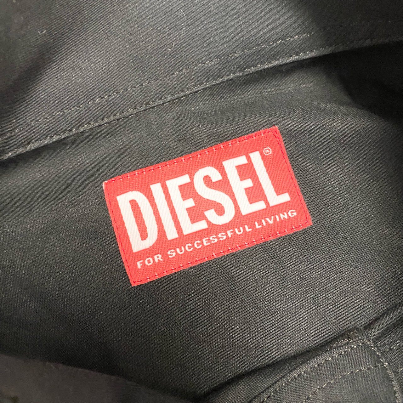 61h24 《美品》 DIESEL ディーゼル オーバルＤ 長袖シャツ ブラウス トップス S-DOU-PLAIN サイズ40 ブラック コットン レディースu02t