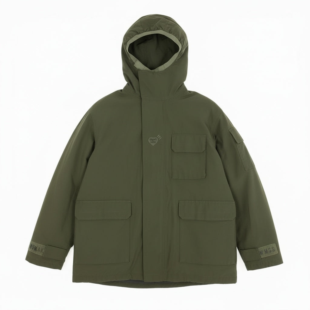 72b10【美品】HUMAN MADE ヒューマンメイド マウンテンパーカージャケット ブルゾン ジャケットアウター XXLサイズ カーキ メンズ 男性用k02i