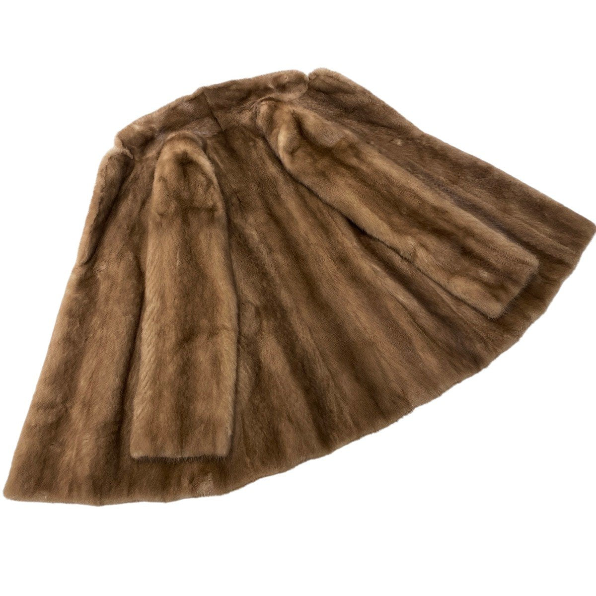 92h8 パステルミンク ファーコート サイズ9 茶系 本毛皮 Pastel Mink Fur Coat リアルファー 柔らか◎t18r