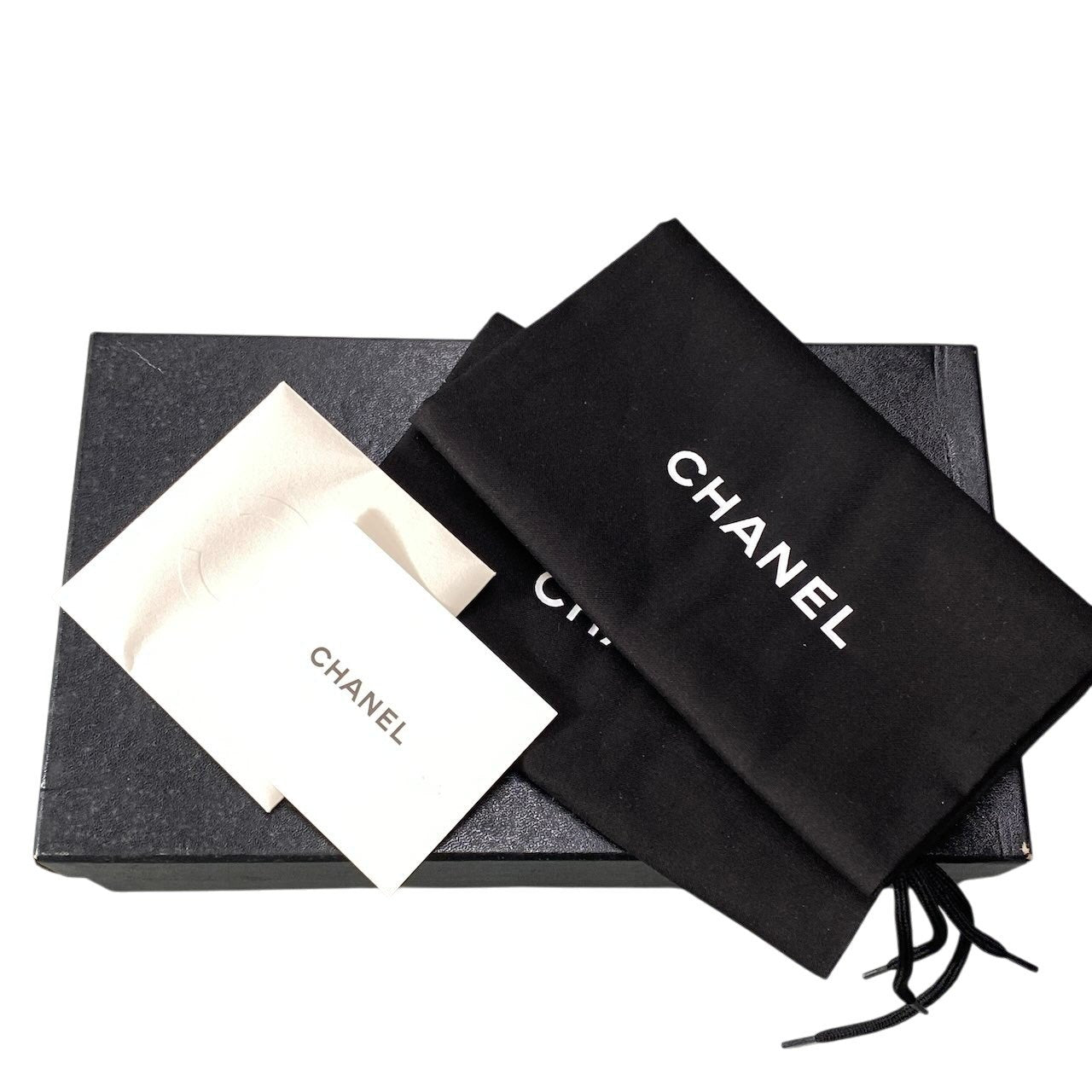 e13 CHANEL ココマーク刺繍 レザーバレエシューズ フラットパンプス 38 1/2サイズ ブラック レザー レディース 女性用k02i