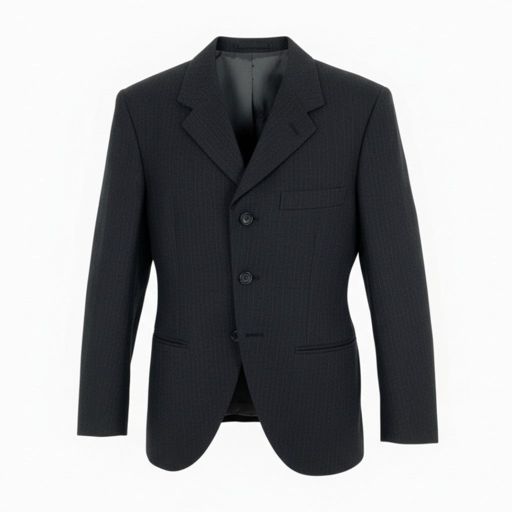 52b10【極美品】COMME des GARCONS HOMME PLUS コムデギャルソンオムプリュ 2004 テーラードジャケット ピンストライプ 日本製 PN-J028 Sサイズ グレー メンズ 男性用k02i