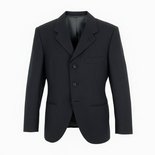 52b10【極美品】COMME des GARCONS HOMME PLUS コムデギャルソンオムプリュ 2004 テーラードジャケット ピンストライプ 日本製 PN-J028 Sサイズ グレー メンズ 男性用k02i