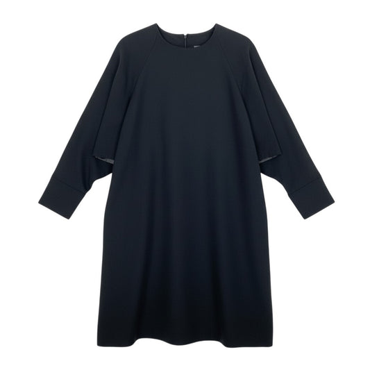 13b10 FENDI フェンディ デザインスリーブ 長袖ワンピース トップス FD8335 46 ブラック レディースu02t