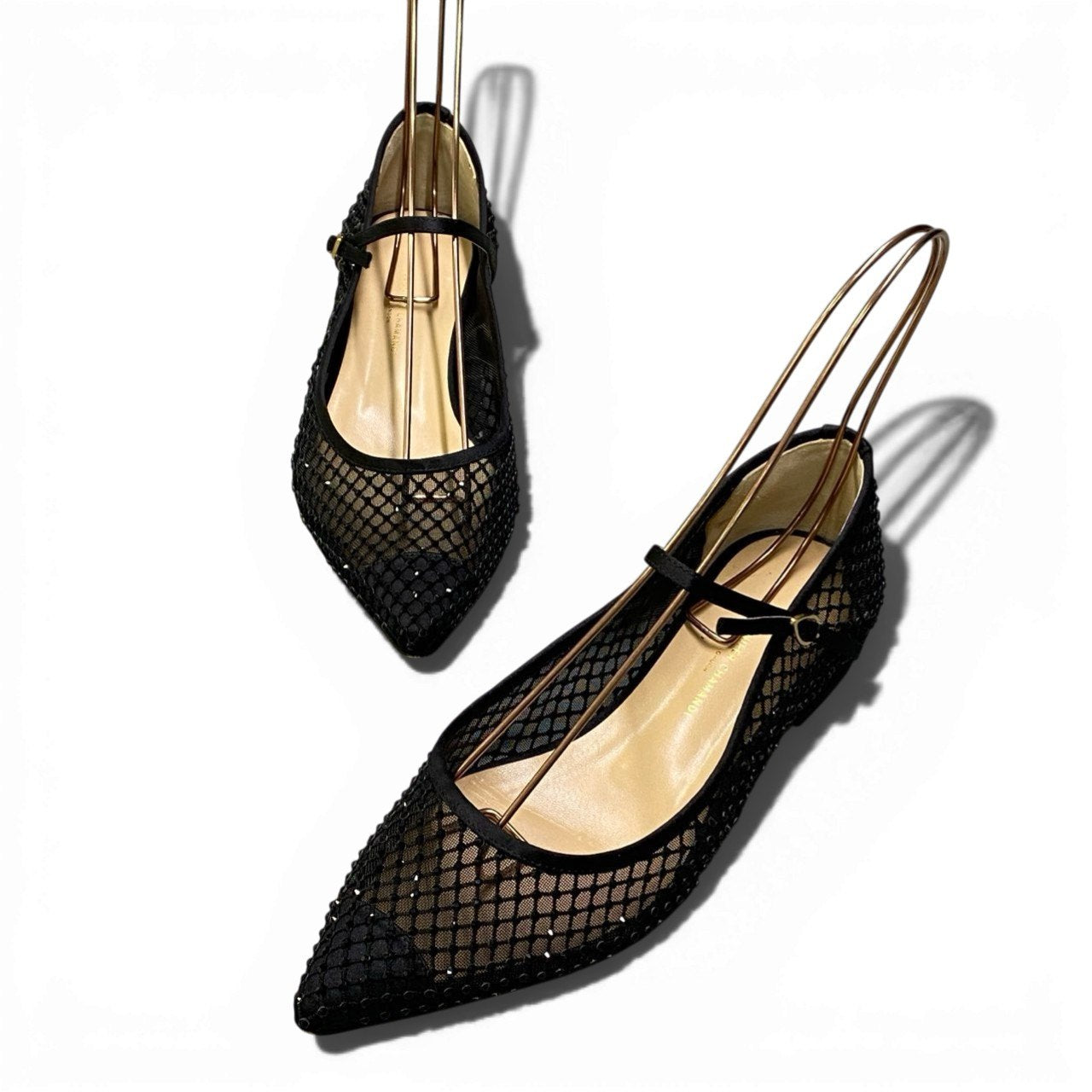 1k26 JENNIFER CHAMNDI ジェニファー チャマンディ メリージェーンパンプス ポインテッドトゥ パンプス ローヒール  ラインストーン アンクルストラップ レディース 女性靴 イタリア製 37 ブラックu02t