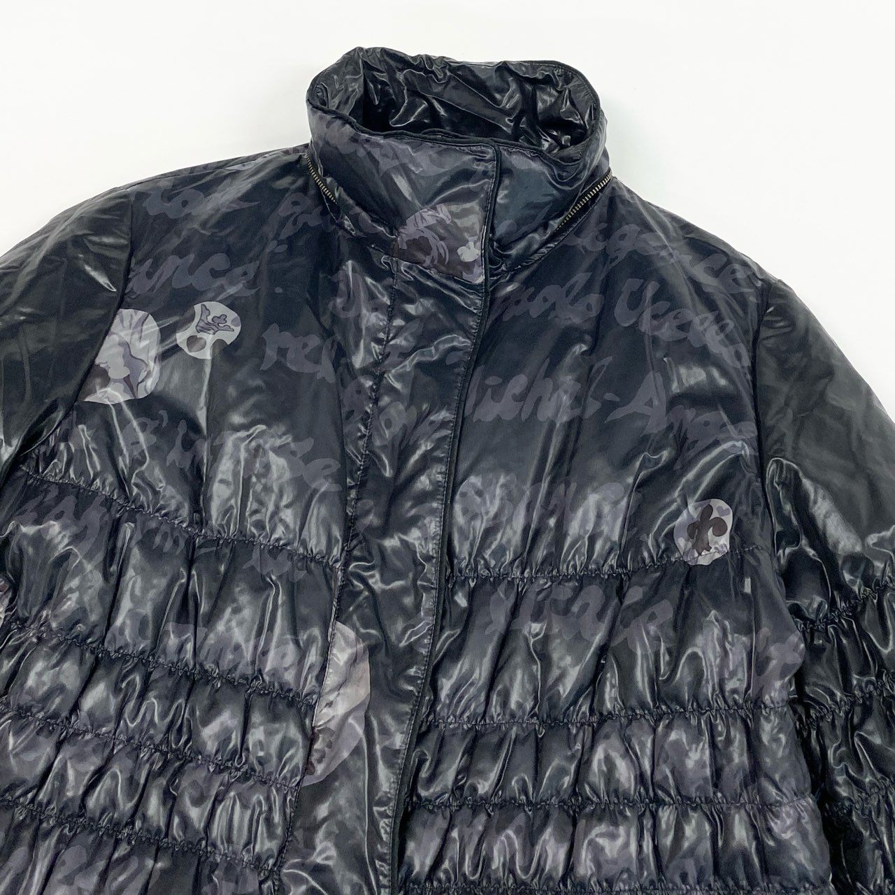 44L12 TOKUKO 1er VOL トクコプルミエヴォル 総柄コート ダウンコート ロングコート アウター 9 ブラック系 レディース 女性用u02t