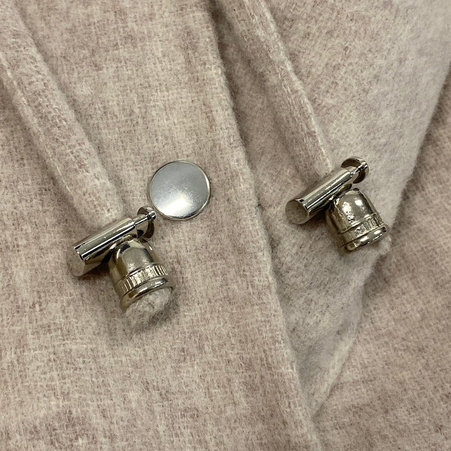 41c10 パールミンク × ウール ジップコート ホワイト ベージュ 本毛皮 Pearl Mink Fur × Wool Zip Coatt18r