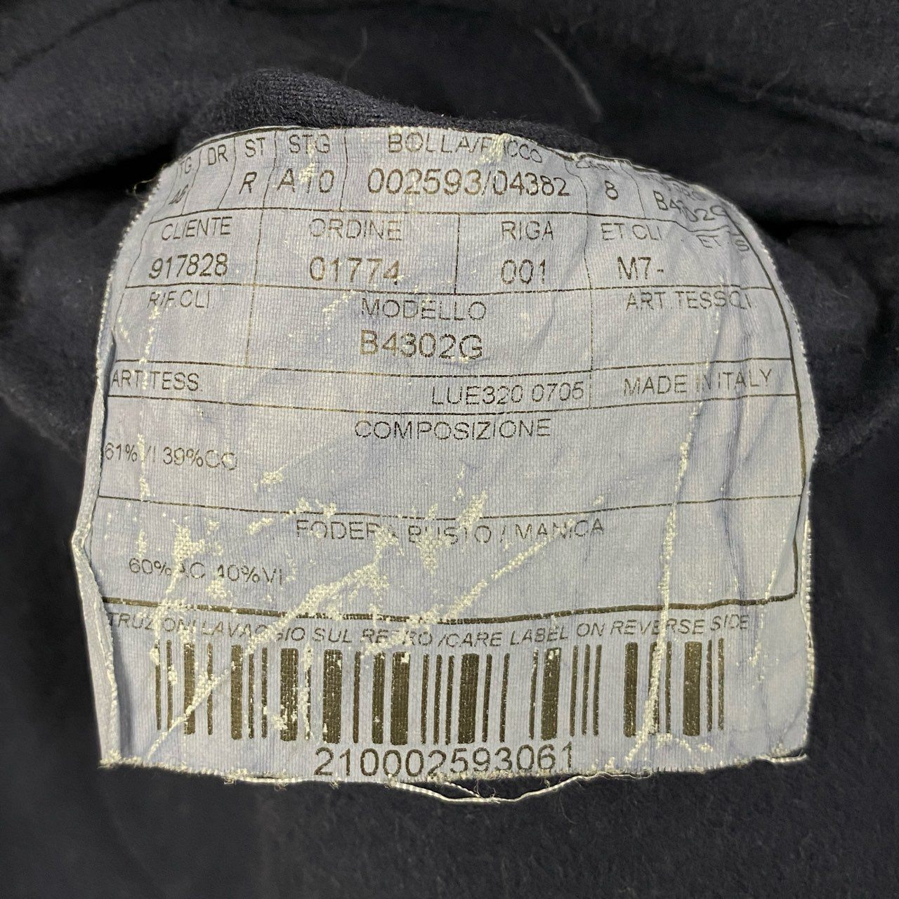 83L19 BOGLIOLI ボリオリ スエードジャケット ダブルジャケット 46 ネイビー メンズ 男性用u02t