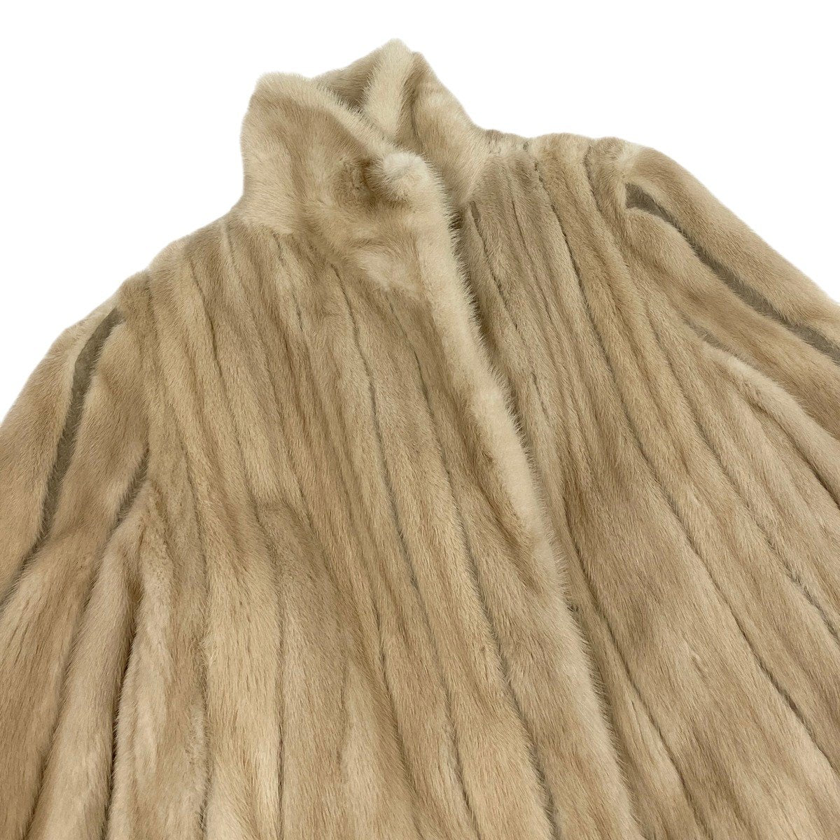 58f11 MIO パールミンク 超ロングコート 丈110cm サイズ11 ホワイト 本毛皮 Pearl Mink Fur Long Coat リアルファーt18r
