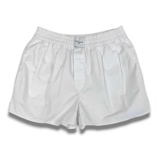 Ic2 aleander wang アレキサンダーワン ウエストロゴ ショートパンツ ハーフパンツ XS ホワイト コットン レディースu02t
