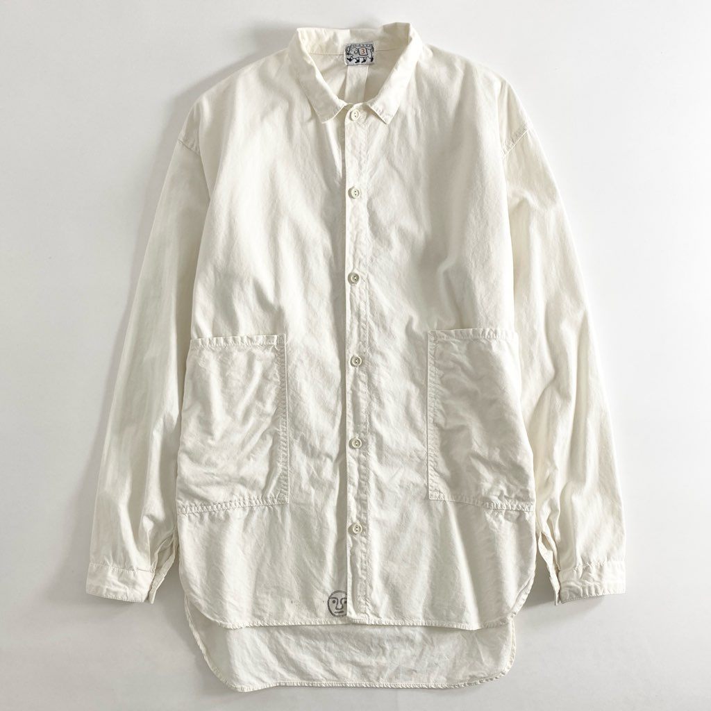 38f9 TENDER CO. テンダー TAIL SHIRT テイルシャツ 長袖シャツ ロングスリーブ TYPE 420 3 クリーム コットン