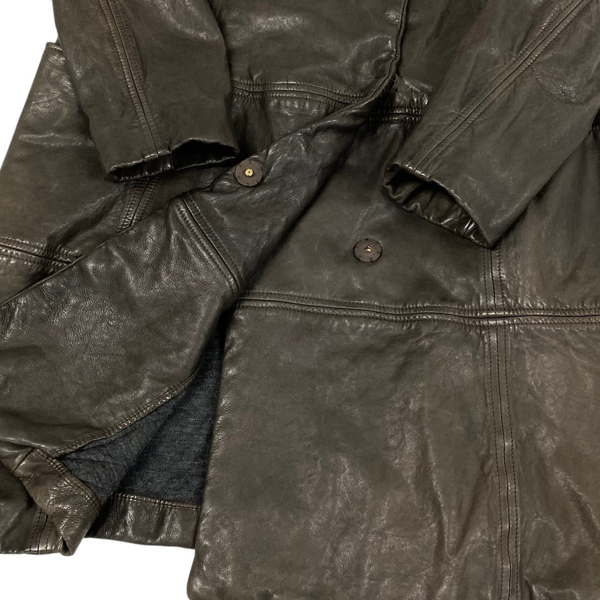 Ei20 MARNI マルニ 2009年 レザーコート ロングコート アウター 38 ブラウン 羊革 アーカイブu02t