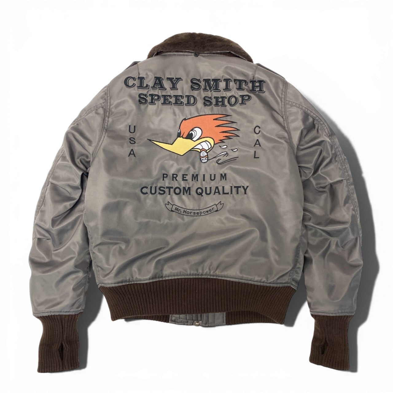 86c4 CLAY SMITH クレイスミス ウィンタージャケット フライトジャケット サイズM チャコールグレー メンズ アウターk02i