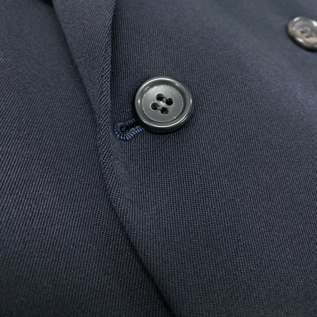 6k1 COMME des GARCONS HOMME コムデギャルソンオム 田中オム セットアップスーツ ダブルブレスト テーラードジャケット 無地 タックパンツ スラックス フォーマル  AD1992 M ネイビー ウール100％o07t