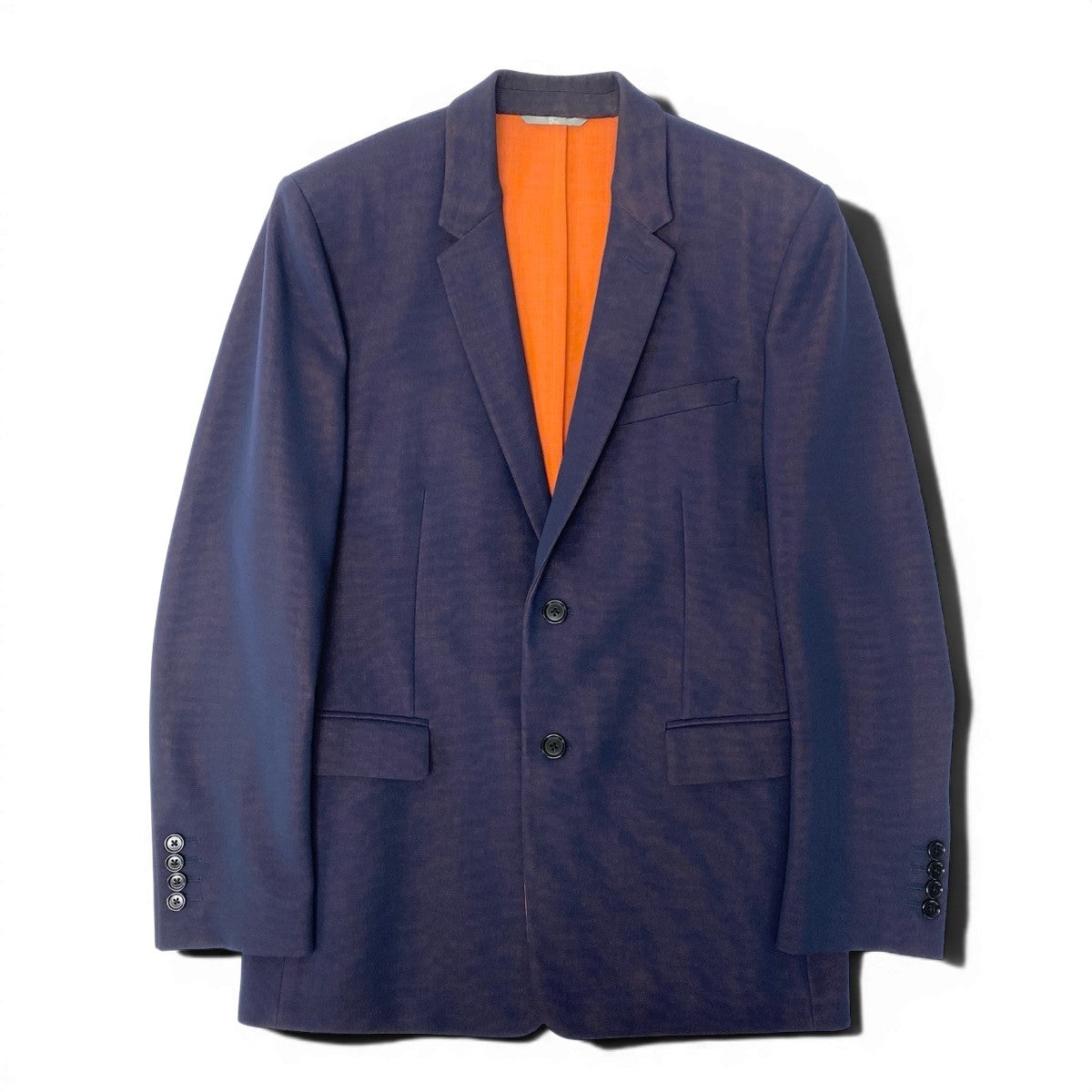 54e13 Dior Homme ディオールオム 16SS テーラードジャケット  2Bジャケット 663C277F3591 48サイズ ネイビー オレンジ ウール100％ メンズ 男性用k02i