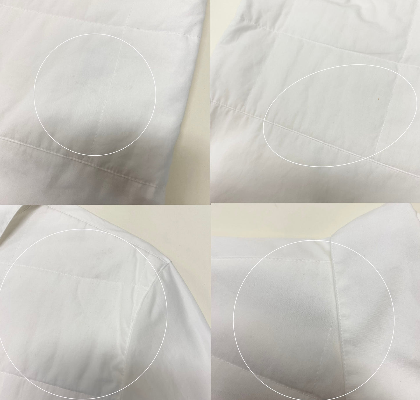 Cf26 CHANEL シャネル 長袖シャツ ロングシャツ ボタンロゴ キルティング フランス製 コットンシャツ レディース女性用 40 ホワイト 綿100％u02t