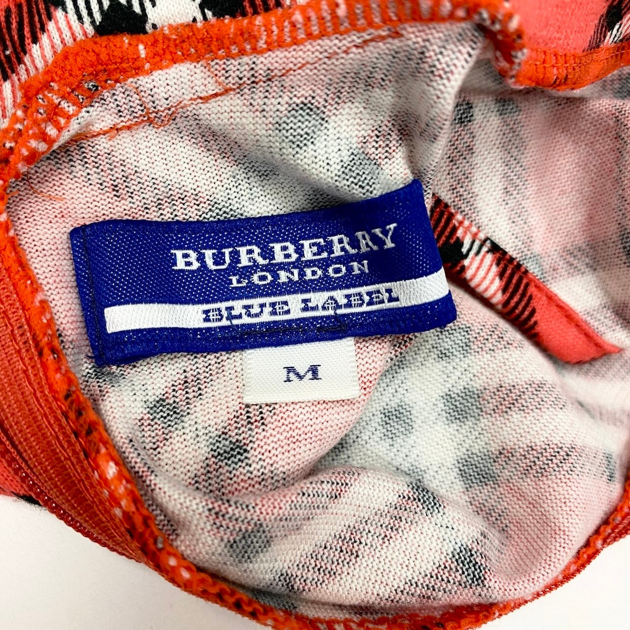 14g5 BURBERRY LONDON バーバリーロンドン ホース刺繍 チェック柄 ノースリーブ カットソー Mサイズ レッド コットン レディースo07t