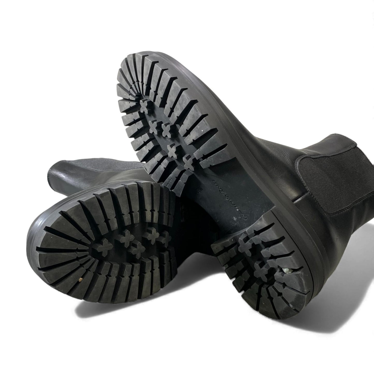 1L11 Gianvito Rossi ジャンヴィトロッシ サイドゴアブーツ サイズ38 1/2 ブラック レザー レディース 女性用 靴k02i