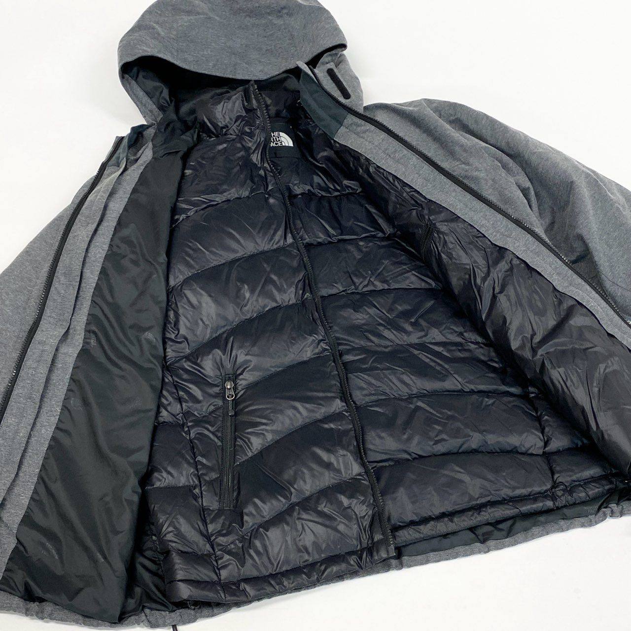 65l14 THE NORTH FACE ザノースフェイス Novelty Zeus Triclimate Jacket ３way ダウンジャケット アウター NP61421 XLサイズ グレー メンズo07t