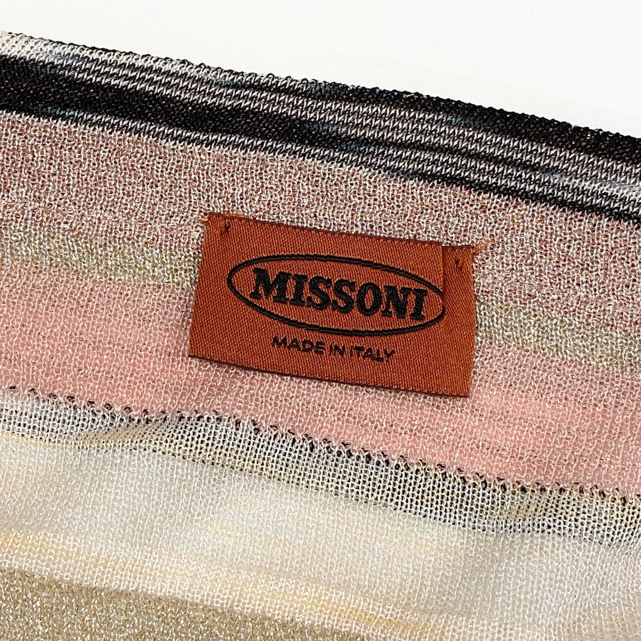 76i12 MISSONI ミッソーニ イタリア製 ロング ケープカーディガン 羽織 ラメ マルチカラー レディースk02i